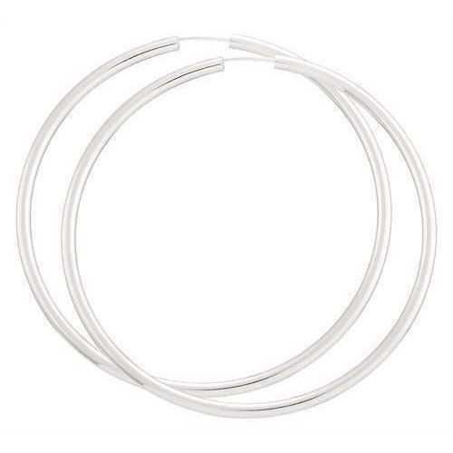 BNH Ladies shiny 925 sterling silver Ear creoles, Ø 60 mm x 2.5 mm